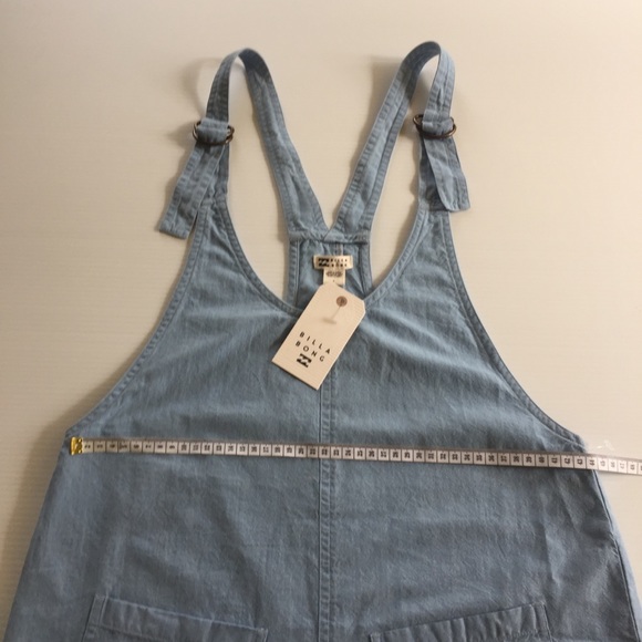 BILLABONG sz 8 womens weekender onesie chambray blue playsuit romper NEW pockets - Picture 8 of 13